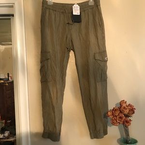 Army green cargo style pants